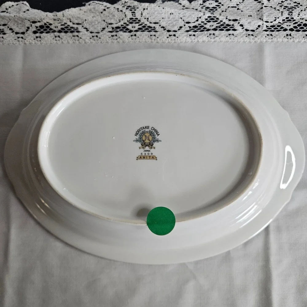 Noritake China Anita Pattern 5309 Oval Serving Bowl 10.5